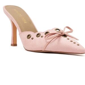 Pink Bow pointed toe heels 🎀